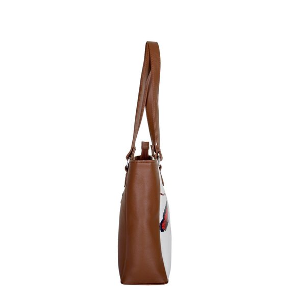 Printed Leather Shoulder Tote Bag for Women–Sling Bag Daily Use Purse for Office - Picture 8 of 10